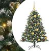 vidaXL Brad de Crăciun artificial Verde 120 cm PVC și Plastic și Oțel