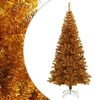vidaXL Pom de Crăciun artificial cu suport, auriu, 210 cm, PET