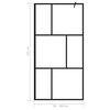 vidaXL Paravan de duș walk-in, negru, 100x195 cm, sticlă securizată