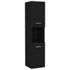 vidaXL Set mobilier de baie, negru, lemn prelucrat