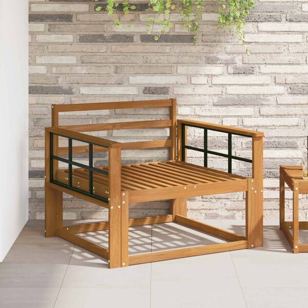 vidaXL Canapea Medie pentru Exterior Lemn Solid de Acacia natural