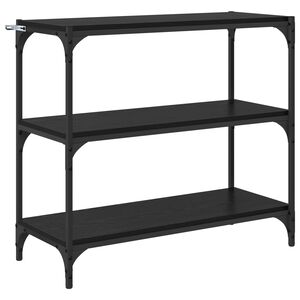 vidaXL Dulap pentru cărți Stejar Negru 80 x 33 x 70,5 cm