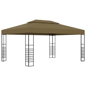 vidaXL Pavilion de grădină, gri taupe, 3 x 4 m, 180 g/m&sup2;
