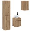 vidaXL Set de mobilier pentru baie 3 buc. Stejar Artizanal