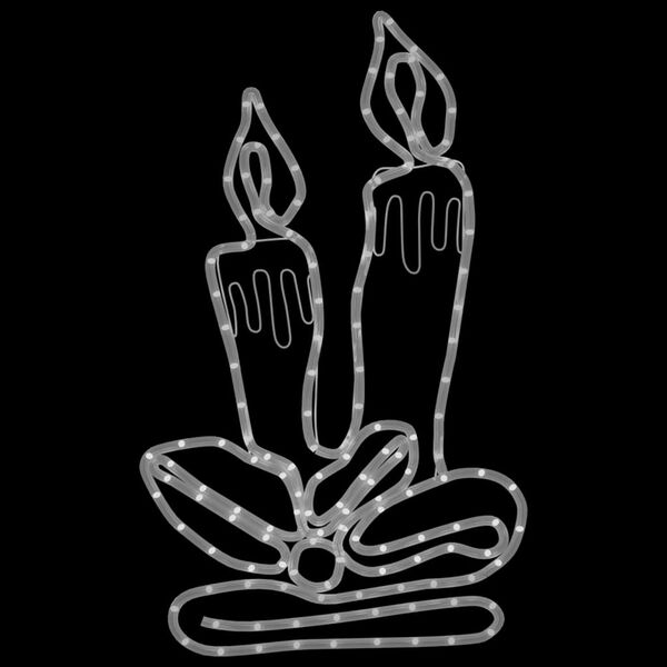 vidaXL Figurină lum&acirc;nări de Crăciun, 144 LED-uri, 70x42 cm