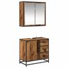 vidaXL Set de mobilier pentru baie 2 pcs Lemn Vechi Lemn compozit