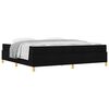 vidaXL Cadru de pat cu saltea Negru 200 x 200 cm țesătură