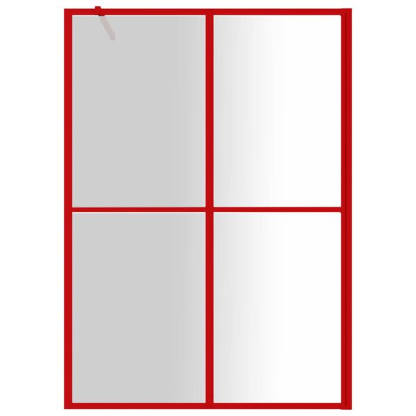 vidaXL Paravan de duș walk-in, roșu, 140x195cm sticlă ESG transparentă