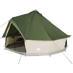 vidaXL Cort de familie Tipi pentru 6 persoane, verde, impermeabil