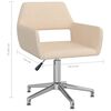 vidaXL Scaune de bucătărie pivotante, 4 buc., crem, material textil