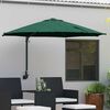 vidaXL Parasol de Grădină Verde și Negru 248 x 248 x 148 cm