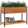 vidaXL Jardinieră grădină cu raft 110x45x80cm lemn masiv acacia/oțel