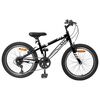 vidaXL Bicicletă Montană 24 Inci 6-Speed pentru 8-12 ani Negru