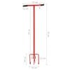 vidaXL Gheară de grădină, roșu, oțel