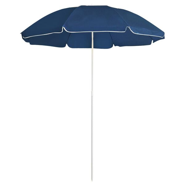 vidaXL Umbrelă de soare de grădină, st&acirc;lp din oțel, albastru, 180 cm