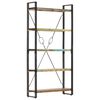 vidaXL Bibliotecă cu 5 rafturi, 90 x 30 x 180 cm, lemn masiv reciclat