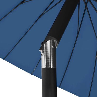 vidaXL Umbrelă de soare de exterior, stâlp aluminiu, azuriu, 270 cm