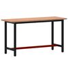 vidaXL Banc de lucru 150x55x81,5 cm, lemn masiv de fag și metal
