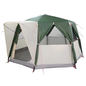 vidaXL Tent Cabină cu acoperiș cu depozitare Verde 425 x 396 x 222 cm