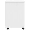 vidaXL Cabinet mobil cu roata Alb 34 x 39 x 56 cm Lemn de pin masiv