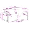 vidaXL Canapea 2 pcs Crem 158 x 78 x 80 cm țesătură