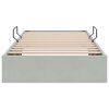 vidaXL Pat cu storage cu headboard Gri deschis 90 x 190 cm Catifea