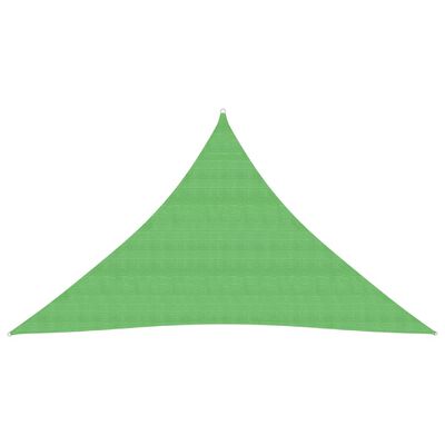 vidaXL Pânză parasolar, verde deschis, 3,5x3,5x4,9 m, HDPE, 160 g/m²