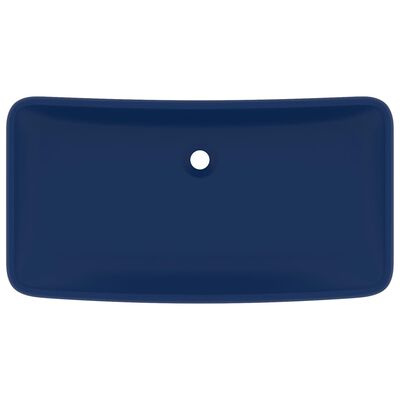 vidaXL Chiuvetă dreptunghiulară lux, albastru mat, 71x38 cm, ceramică