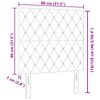 vidaXL Tăblie cap cu headboard Negru 80 cm Piele artificială