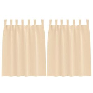 vidaXL Perdele Opaque cu Inel 2 pcs Crem 140 x 140 cm Poliester