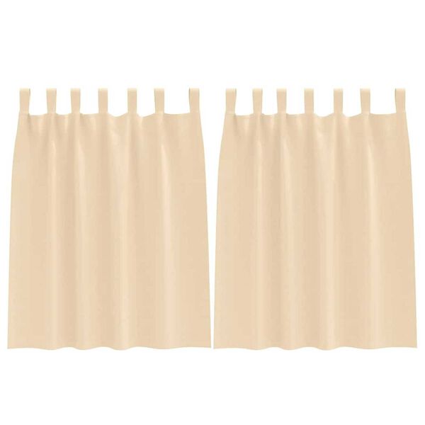 vidaXL Perdele Opaque cu Inel 2 pcs Crem 140 x 140 cm Poliester