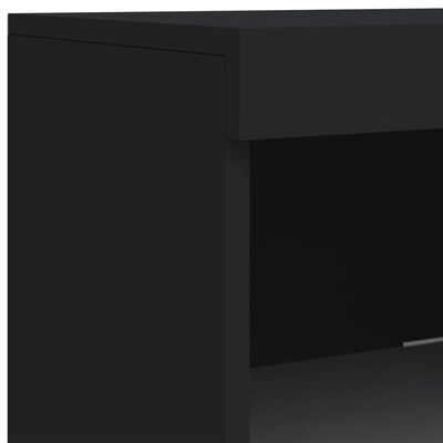 vidaXL Servantă cu lumini LED, negru, 41x37x100 cm