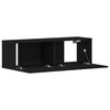 vidaXL Cabinet TV Stejar Negru 100 x 30 x 30 cm Lemn compozit