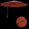 vidaXL Parasol de Grădină Manual Terracota 248 x 248 x 148 cm