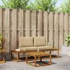vidaXL Set de canapele de exterior cu pernă 3 pcs natural