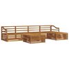 vidaXL Set de canapele de exterior 6 buc. natural Lemn Solid de Acacia