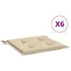 vidaXL Perne scaune de grădină 6 buc bej 50x50x4 cm țesătură Oxford