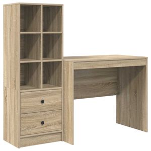 vidaXL Birou Stejar Sonoma 135,5 x 50 x 127 cm 2 buc.