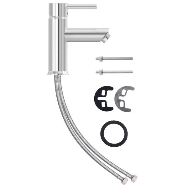 vidaXL Robinet chiuvetă de baie, finisaj cromat, 130x176 mm