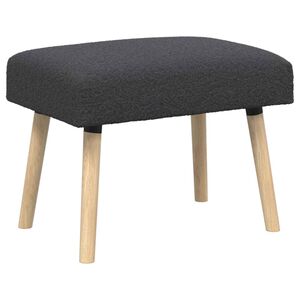 vidaXL bancă Simplu Gri &icirc;nchis 60 x 40 x 45 cm Boucl&eacute;