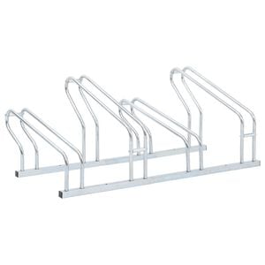 vidaXL Suport de sine stătător pentru 4 biciclete, oțel galvanizat