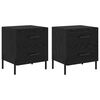 vidaXL Dulap de noapte 2 buc. Stejar Negru 40 x 35 x 47,5 cm