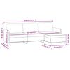 vidaXL Canapea cu 3 locuri și taburet, roșu vin, 210 cm, catifea
