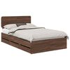 vidaXL Cadru de pat cu sertar Stejar maro 120 x 190 cm Lemn prelucrat