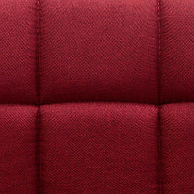vidaXL Scaune de sufragerie pivotante, 2 buc., roșu vin, textil