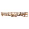 vidaXL Set de canapele de exterior cu pernă 8 pcs Natural și Antracit