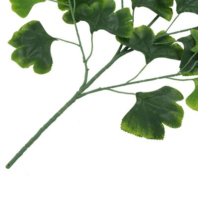 vidaXL Frunze artificiale Ginko, 10 buc., verde, 65 cm