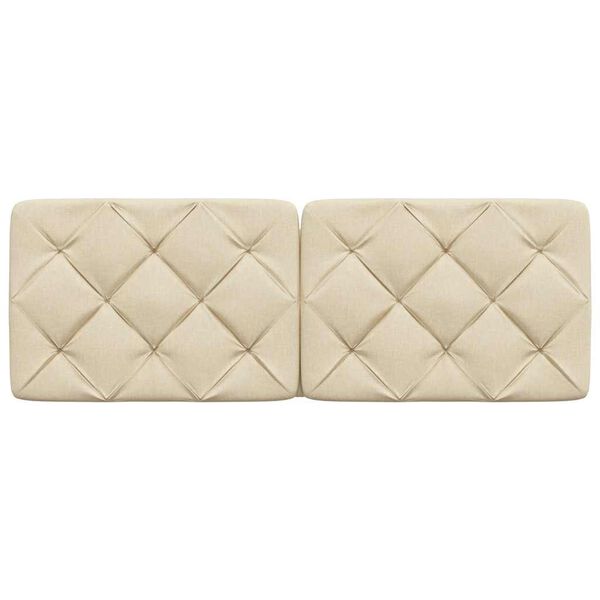vidaXL Pernă pentru tăblie de pat, crem, 140 cm, material textil