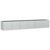 vidaXL Strat &icirc;nălțat de grădină argintiu 480x80x77 cm oțel galvanizat