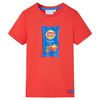 vidaXL Tricou pentru copii cu m&acirc;neci scurte, roșu, 140